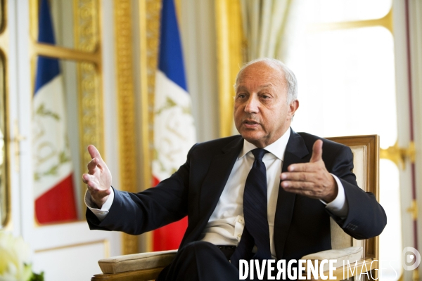 Laurent FABIUS, Président du Conseil Constitutionnel, dans son bureau du Palais Royal.