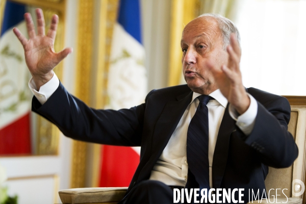 Laurent FABIUS, Président du Conseil Constitutionnel, dans son bureau du Palais Royal.