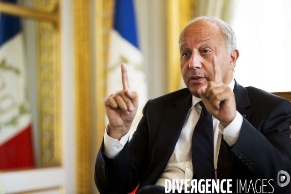 Laurent FABIUS, Président du Conseil Constitutionnel, dans son bureau du Palais Royal.