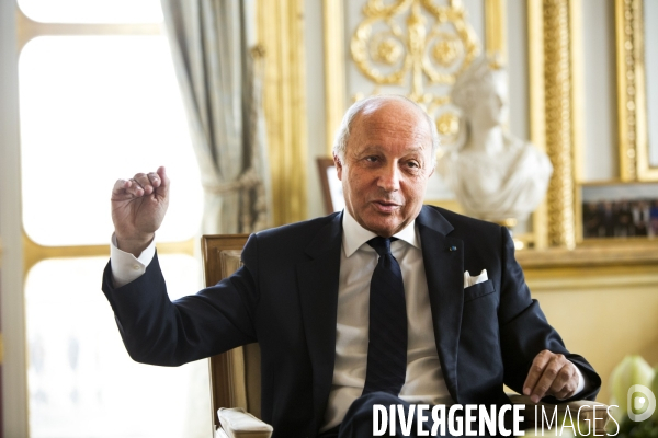 Laurent FABIUS, Président du Conseil Constitutionnel, dans son bureau du Palais Royal.
