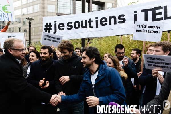 ITélé. Gréve et manifestation