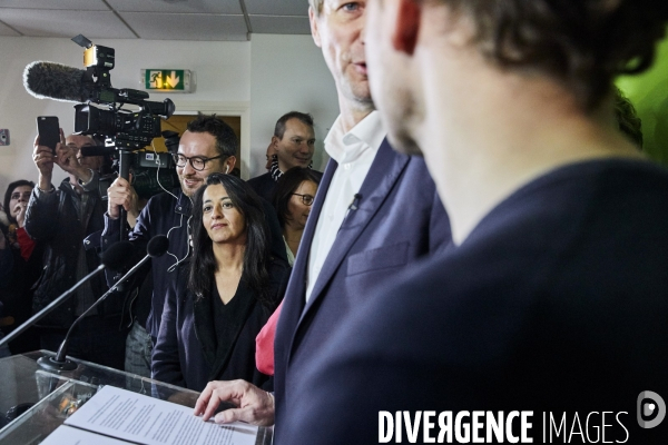 Yannick Jadot vainqueur de  la primaire d Europe écologie-Les Verts