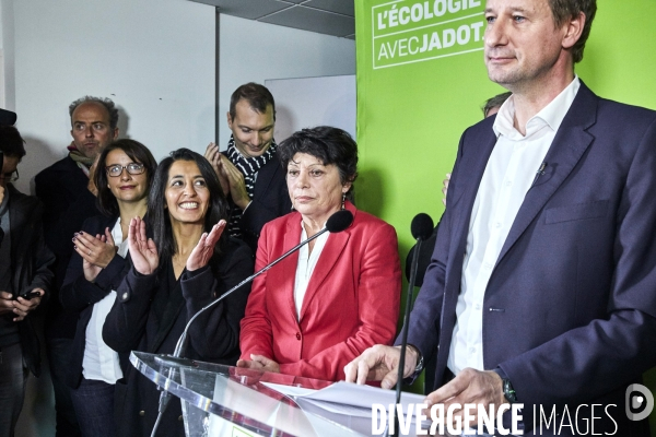 Yannick Jadot vainqueur de  la primaire d Europe écologie-Les Verts