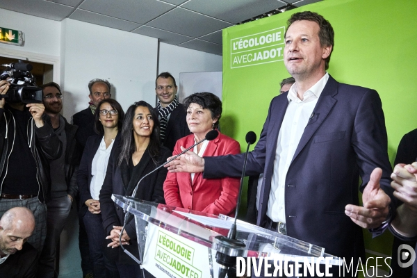 Yannick Jadot vainqueur de  la primaire d Europe écologie-Les Verts
