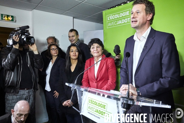 Yannick Jadot vainqueur de  la primaire d Europe écologie-Les Verts