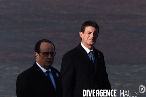 François Hollande et Manuel Valls aux cérémonies du 11 Novembre