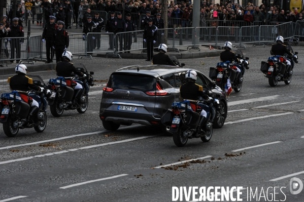 François Hollande et Manuel Valls aux cérémonies du 11 Novembre