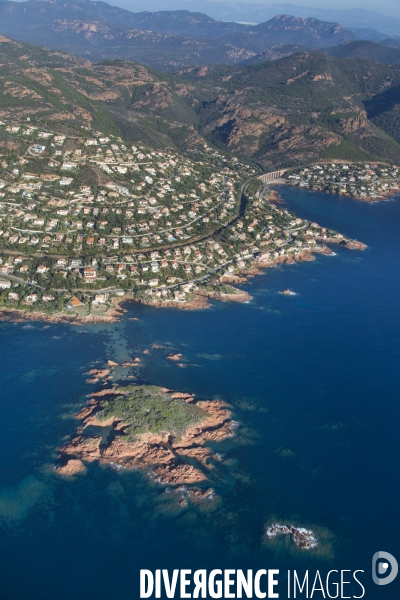 Vue aérienne du Var