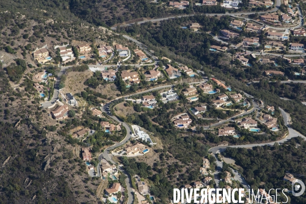 Vue aérienne du Var