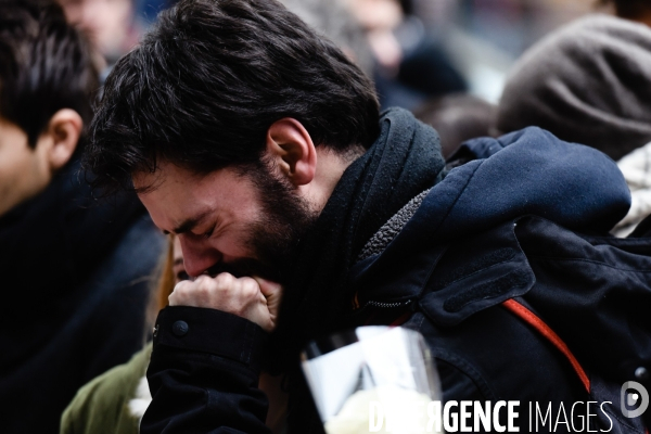 Commémoration des attentats du 13 novembre au Bataclan.