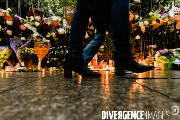 Commémoration des attentats du 13 novembre au Bataclan.