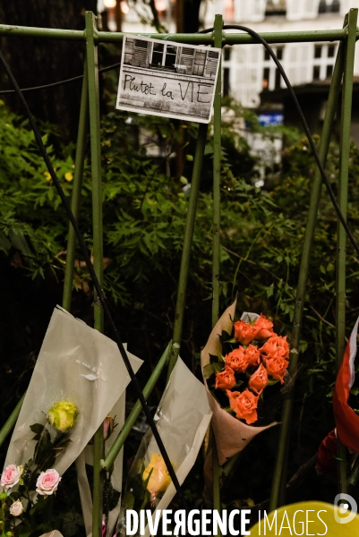 Commémoration des attentats du 13 novembre au Bataclan.