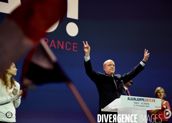 Alain Juppé / Grand meeting régional au Zénith de Paris