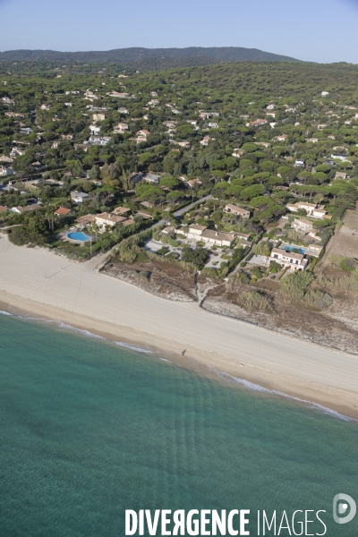 Vue aérienne du golfe de Saint Tropez