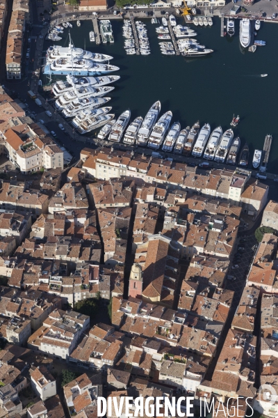 Vue aérienne du golfe de Saint Tropez