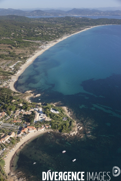 Vue aérienne du golfe de Saint Tropez