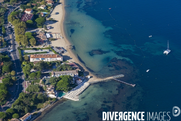 Vue aérienne du golfe de Saint Tropez