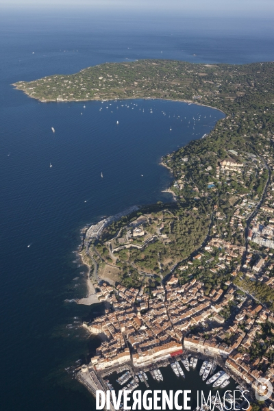 Vue aérienne du golfe de Saint Tropez