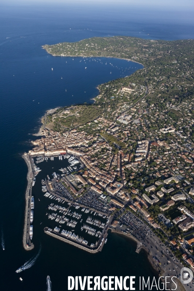 Vue aérienne du golfe de Saint Tropez