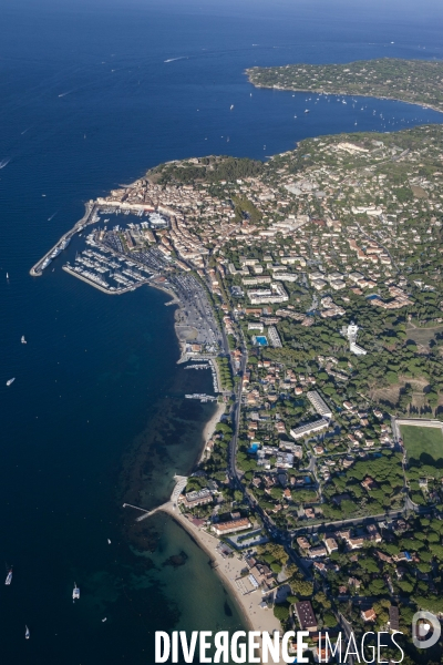 Vue aérienne du golfe de Saint Tropez