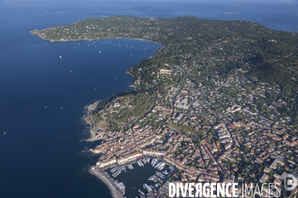 Vue aérienne du golfe de Saint Tropez