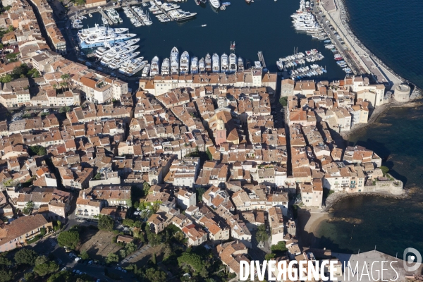 Vue aérienne du golfe de Saint Tropez