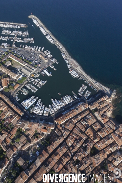 Vue aérienne du golfe de Saint Tropez