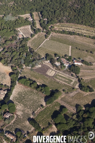 Vue aérienne du golfe de Saint Tropez