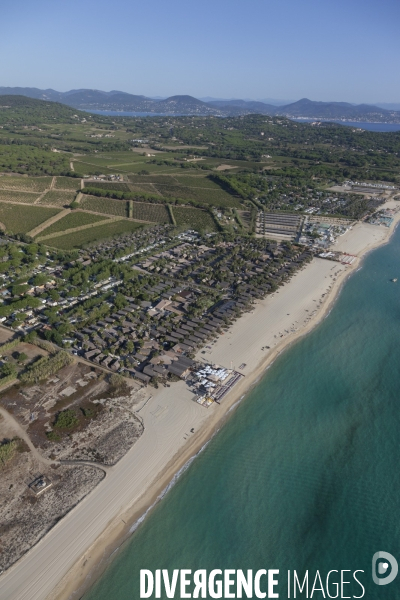 Vue aérienne du golfe de Saint Tropez