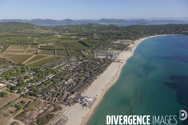 Vue aérienne du golfe de Saint Tropez