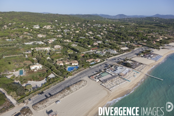 Vue aérienne du golfe de Saint Tropez