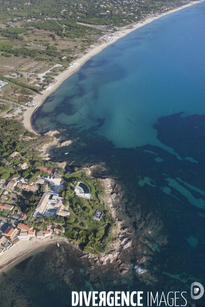 Vue aérienne du golfe de Saint Tropez