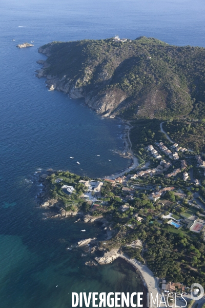 Vue aérienne du golfe de Saint Tropez