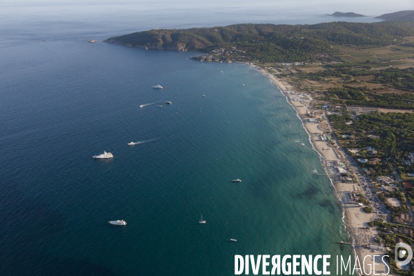 Vue aérienne du golfe de Saint Tropez