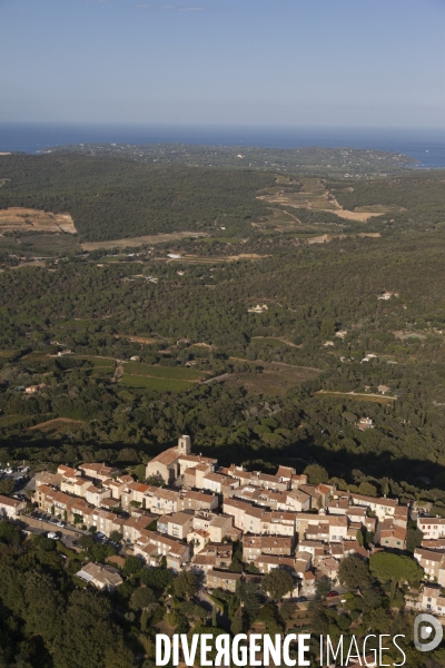 Vue aérienne du golfe de Saint Tropez