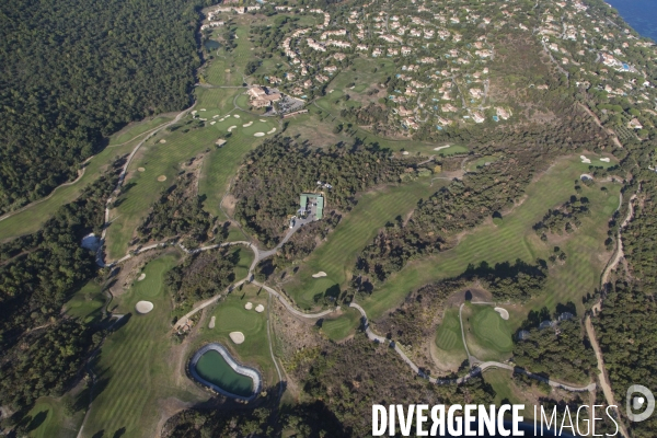 Vue aérienne du golfe de Saint Tropez