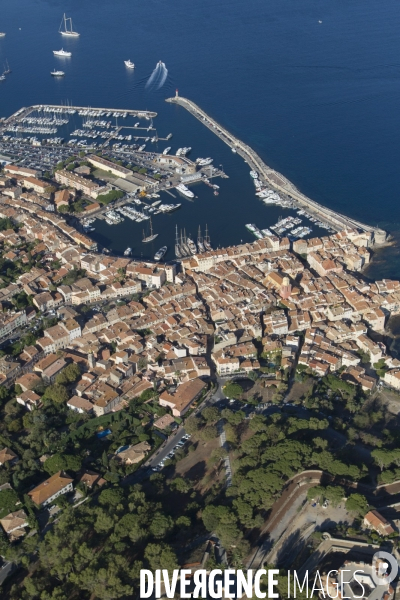 Vue aérienne du golfe de Saint Tropez