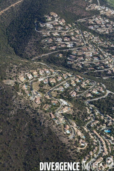 Vue aérienne du golfe de Saint Tropez