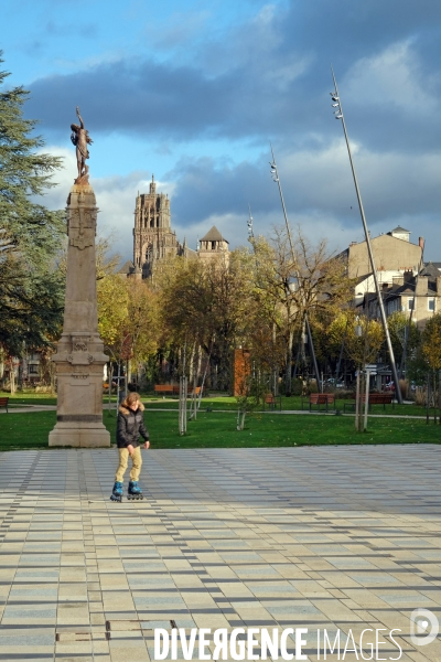 Rodez.Les jardins du mail Floirail