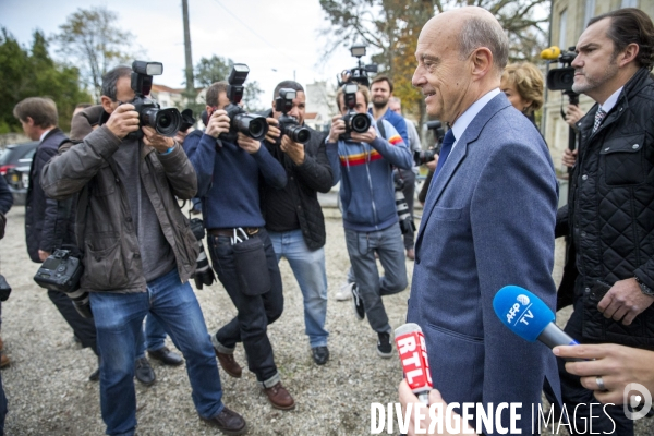 Alain Juppé: journée électorale pour la primaire à droite te au centre - 1er tour