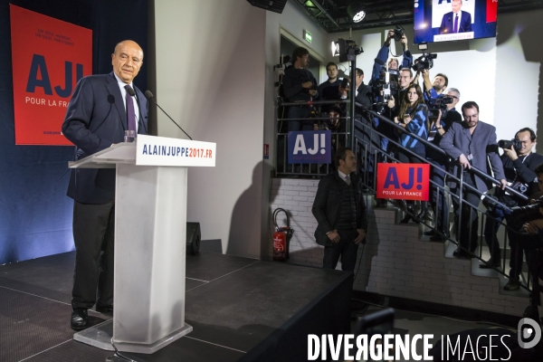 Alain Juppé: journée électorale pour la primaire à droite te au centre - 1er tour