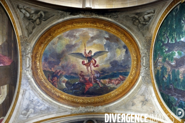 Restauration des peintures murales de la chapelle des saints-anges peinte par Eugene Delacroix en l eglise Saint Sulpice