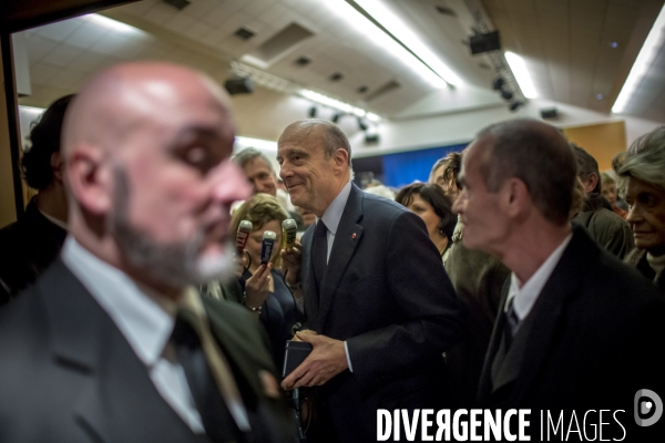 Alain Juppé en meeting pour les voeux de l année 2015.