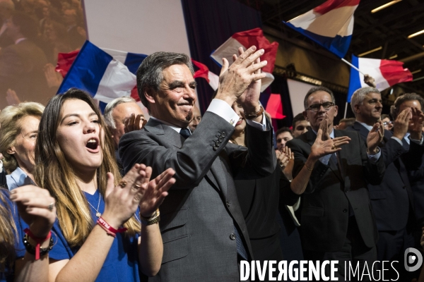 Dernier meeting de François Fillon, porte de Versailles.