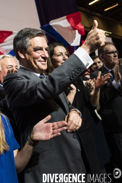 Dernier meeting de François Fillon, porte de Versailles.