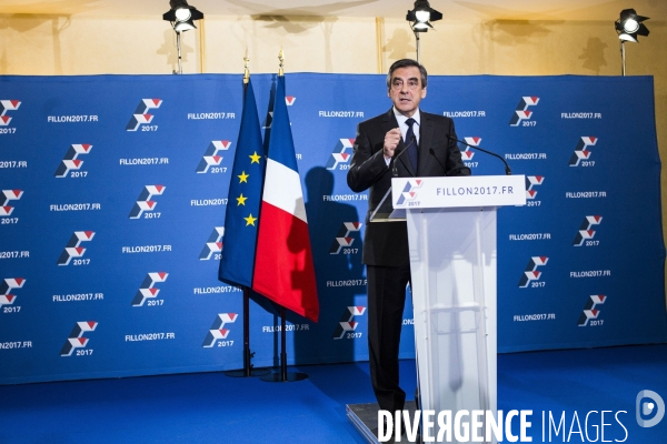 Déclaration de François Fillon, vainqueur de la primaire.