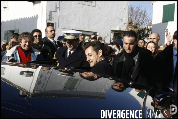 Deplacement de nicolas sarkozy en camargues