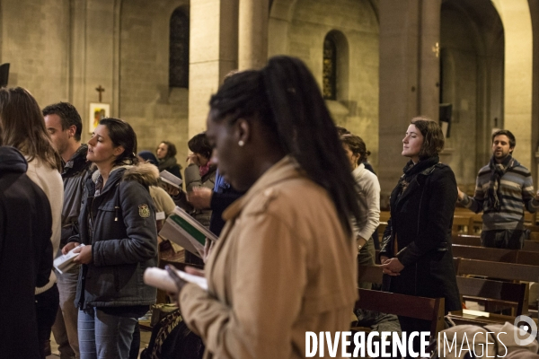 Jeunes catholiques à Paris