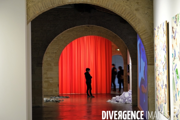 Bordeaux.Exposition au  CAPC, le musee d art contemporain dans les entrepots Laine