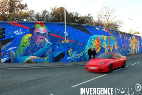 Street Art Avenue, une promenade le long du canal de Saint-Denis vous donne a voir les oeuvres de 30 artistes du nord est parisien entre la Villette et le stade de France